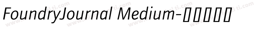 FoundryJournal Medium字体转换